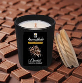 Chocolate Scented Candle in Black Glass – Luxurious & Decadent Aroma